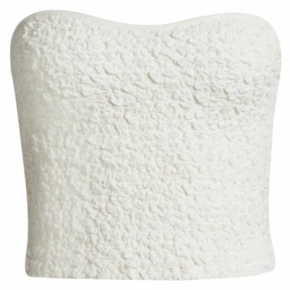 NEW FREE PEOPLE WHITE STRAPLESS BUSTIER TOP - Picture 5 of 5